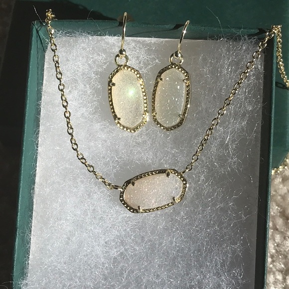 Kendra Scott Iridescent Necklace/Earrings
